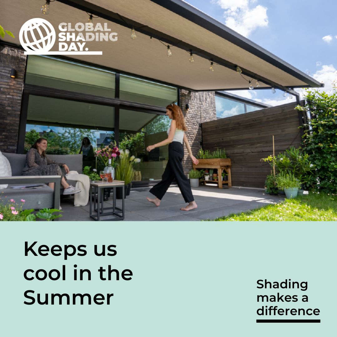 An awning shading terrace